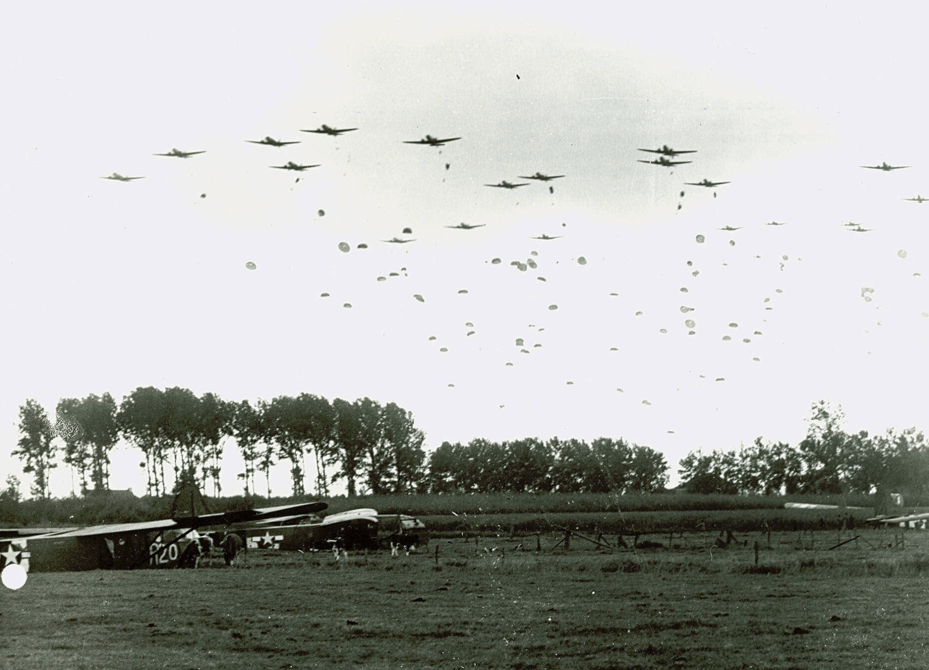 The 82nd Airborne Division drops near Grave, during Operation Market Garden 
